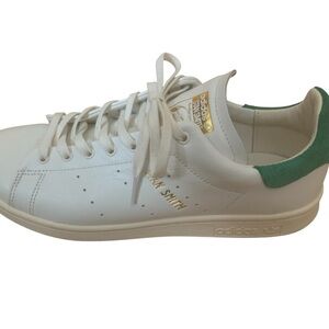Adidas Stan Smith Lux Green Sneakers with Gold Details